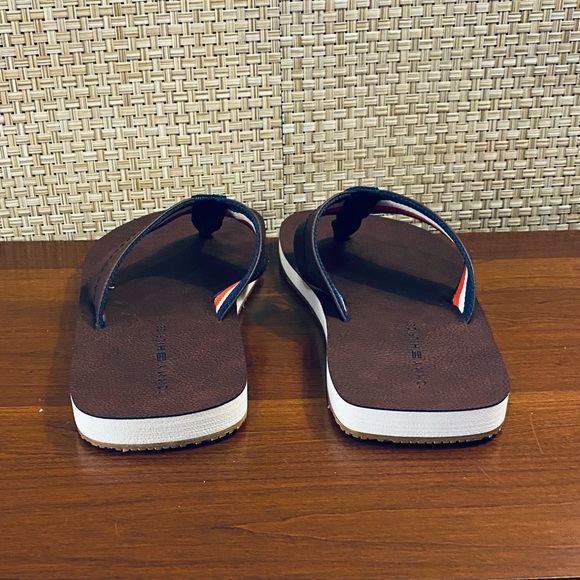 🌟5xHP🌟Tommy Hilfiger Microflag Brown Flip Flop - Picture 8 of 12